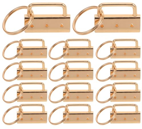 jojofuny Juego de 30 Piezas de Herrajes para Llavero de Metal Dorado, Cierre de Bolso de 32 Mm, Accesorios Multipropósito para Costura y Fabricación de Bolsas DIY