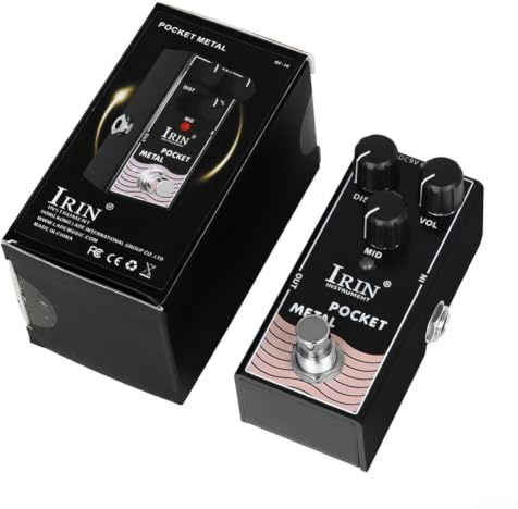 Elgitarr effektpedal med äkta bypass och helmetallfodral för scen- och studioprestanda (RF16)