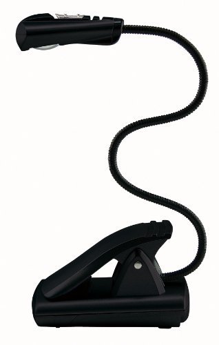 Wedo 2542001 Mobile Leselampe und Notenpultleuchte (mit 2 LEDs und Clip) schwarz