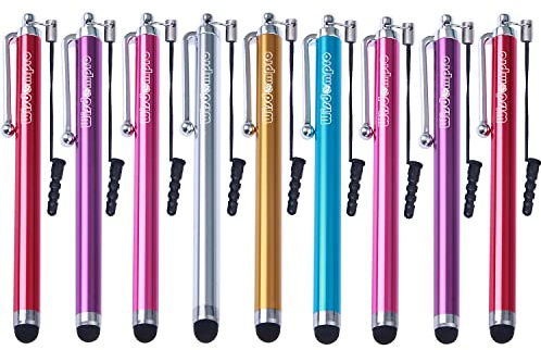 Wisdompro Touchscreen Stift 9 Stück, Universal Tablet Stift Handy Stift, Eingabestifte für Alle Tablets, Handys und Smartphones mit Touchscreen (6 Farben)