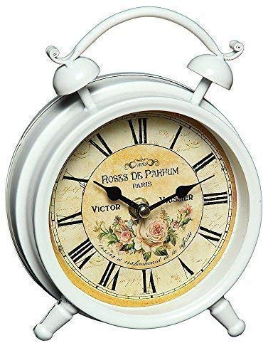 linoows Tischuhr, Kamin-Uhr mit Rosenmotiv Victor Vaissier, Landhaus Uhr mit Rosen