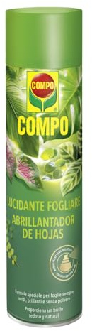 COMPO Lucidante Fogliare, Per Foglie Verdi, Spray, 600ml | Elimina le macchie di calcare e la polvere donando un'immediata e naturale brillantezza alle piante da appartamento