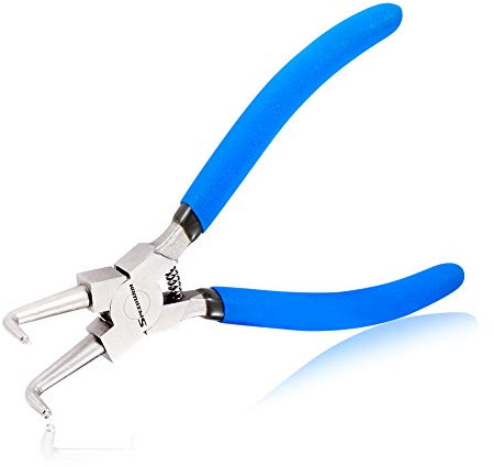SPEEDWOX 7 Inches Internal Snap Ring Pliers 90 Degree Bent Jaw Retainer Ring Pliers Retaining Ring Pliers (Tip Diameter 0.07) C Clip Pliers Precision Circlip Pliers Ring Clip Removal Tool