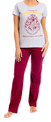 Harry Potter Pigiama per Donna Hogwarts Rosso Medium