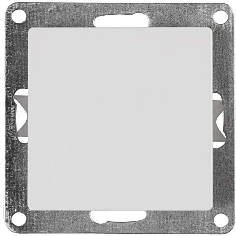 McPower Wechselschalter | Cup | 250V~/10A, Lichtschalter Unterputz, Steckanschluss, IP20, weiß poliert