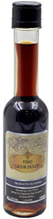 Lote de 5 Botellas Altas de Cristal de Vino Dulce La Rivera. Licores. Mistela. Regalos Originales. Complementos. Detalles para Bodas, Comuniones, Bautizos y Cumpleaños. CC