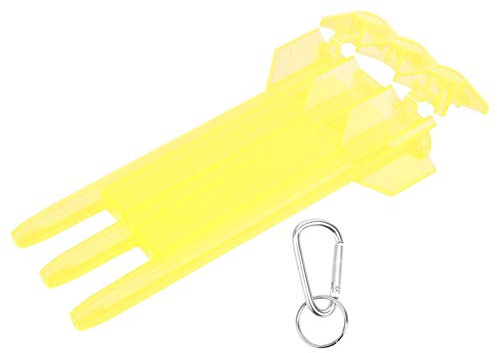 01 02 015 Estuche de Transporte para Dardos, Estuche de Viaje para Dardos, 3 Fundas Profesionales para Exteriores para Todo Tipo de Dardos(Amarillo)