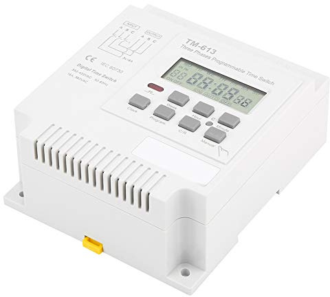 Relé Temporizador, relé Temporizador programable, batería Recargable incorporada Control Digital Inteligente Interruptor Temporizador de Potencia Relé Temporizador Digital para Bomba de