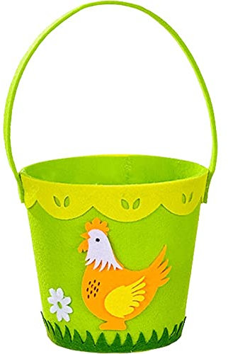 Panier de Pâques Panier d'oeufs de Pâques avec poignée Sac de Pâques Non tissé Paniers de Pâques Seau de Pâques pour Enfants