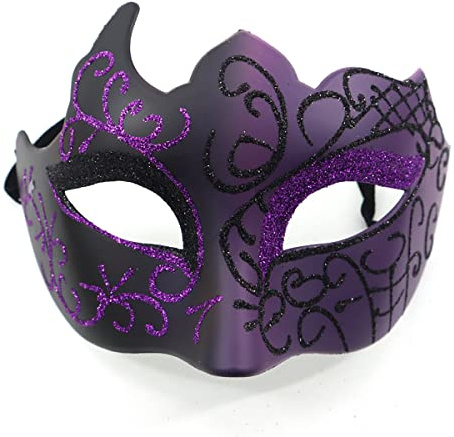 Seglory Masque vénitien, mascarade, masque vénitien pour cosplay, carnaval, carnaval, fête à thème, pour homme et femme