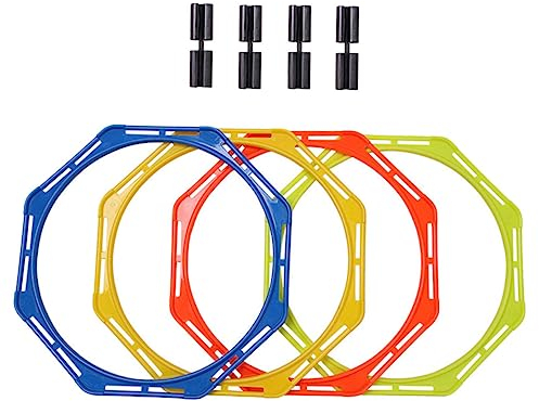 Toddmomy 4stücke Fußball Trainingsringe Agility Ringe Für Sportübungen Tragbare Geschwindigkeitsringe Aus Pp-Material Stabil Und Langlebig Für Outdoor Und Indoor Training