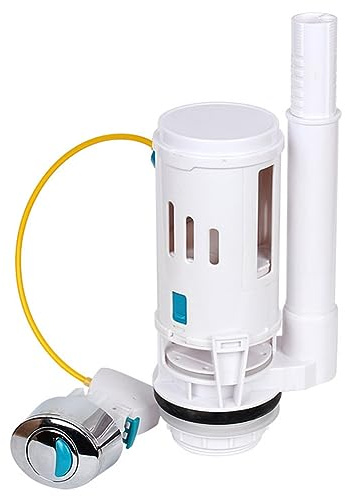 Valvola di scarico a doppio pulsante per cassetta WC, adatta a tutti i WC a pulsante, valvola di ricambio con filo da 2 e 3,8 cm