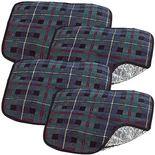 infactory Thermokissen: 4er-Set alubeschichtetes Sitzkissen mit Kälte-Isolierung (Isokissen, Isolierkissen, Picknickdecke)