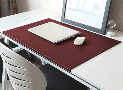 Benutzerdefinierte Größe Schreibtischunterlage Laptop Schreibtischunterlage | 90*50cm, Wasserdichte, Tastaturpads, PU-Leder Mausunterlage, Schreibtischmatte mit Kantenschutz für Büro-oder Heimbereich