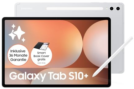 Samsung Galaxy Tab S10+ AI Tablet Android, 12 GB de RAM, 256 GB de Memoria, Pantalla AMOLED, Revestimiento antirreflectante, Incluye S Pen, WiFi, Platinum Silver