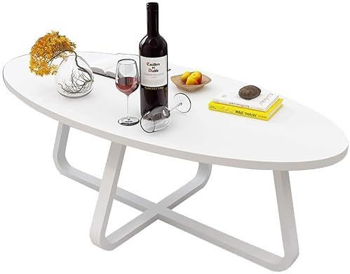 CCYENG Moderner Couchtisch/Kleiner Beistelltisch/Ovaler Beistelltisch, Teetisch, Wartebereichstische, Säulentische, Sofatisch für Wohnzimmer, Schlafzimmer, Balkon, Höhe 45 cm