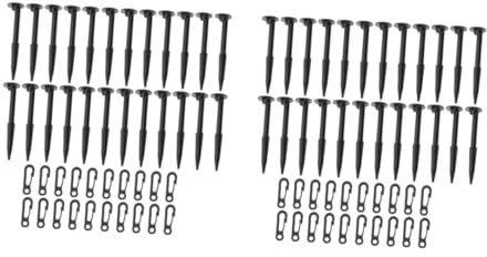 Supvox 2 Sätze Nagel Den Boden Runden Landschaftseinfassung Pflanzenpfähle Ki Dillspitzen Bodenanker Aufblasbare Pfähle Aus Kunststoff Aufblasbare Zeltheringe Plastik Black 20 Stück * 2