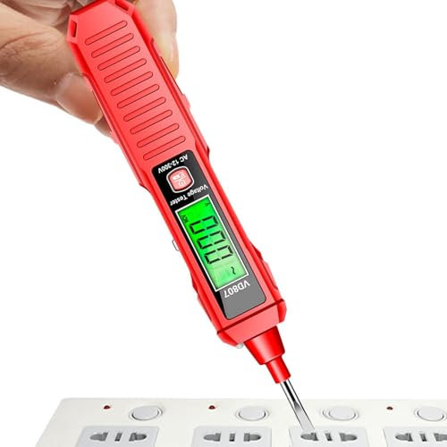 Duvcoywae Rilevatore di tensione, tester di circuito | Strumenti per tester di tensione con display a LED - Tester di tensione multifunzionale con portata CA 12 V-300 V, rilevatore di punti di