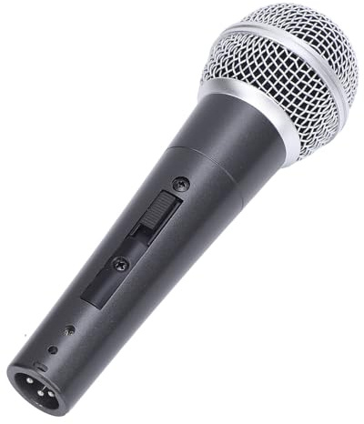 Handdaterad Dynamisk Mikrofon, Dynamisk Kardioid Mikrofon Set med XLR Kvinna Till 6,35mm Kabel och Mikrofon Clip, för Karaoke, Talar, Podcasting och Studion (LICAEVEYgvz0oqmrh6-11)