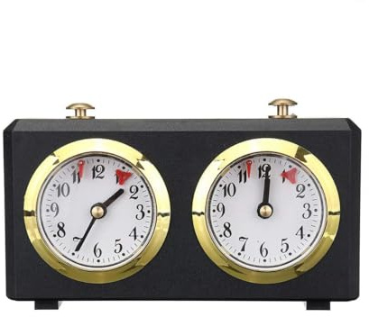 LANGBOSS Analoge Schachuhr, Timer, mechanischer Schach-Timer, professioneller Wettbewerb, I-GO Countup, Countdown, Schachbrettspiele, internationales Schach und I-GO, keine Batterie erforderlich