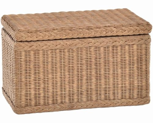 Korb-Outlet Truhe/Wäschetruhe aus Rattan (Braun, Box)