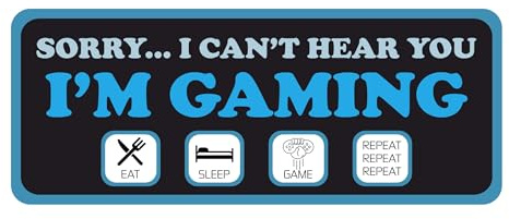 Sorry... I can't hear you - I'm Gaming Kids Bedroom Door Sign - player gaymer gamer boy gamer girl video game player computer gamer