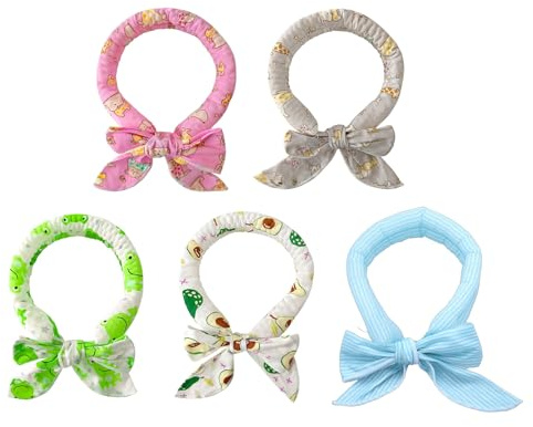 Guaber Set Of 5 Dog Collar Cooling Neck Wrap For Summertime Heat Reusable Supplies Ice Pet Cooling Collar
