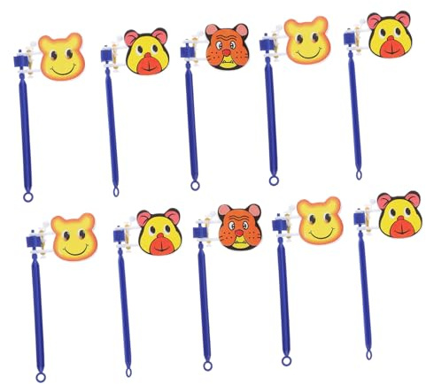 UPKOCH 10 Piezas Aplaudidores de Mano para Juguetes de Fiesta Coloridos y Seguros con Diseño de Dibujos para Animar Eventos Infantiles