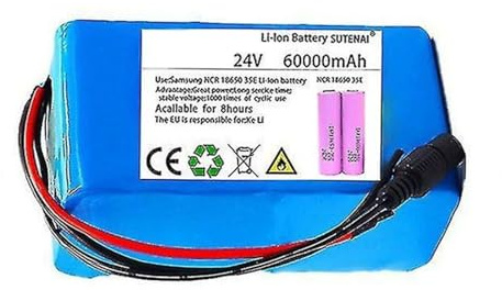 24V 60AH Batería De Litio Recargable para Patinetes Eléctricos 7S3P Li-Ion Batería para Bicicleta Eléctrica con Cargador Placa De Protección Integrada T