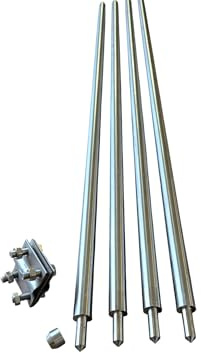 Tiefenerder,Erdungsstangen,Staberder SET V2A Edelstahl Ø 20mm 1m, 2m,4m,5m,6m (4)