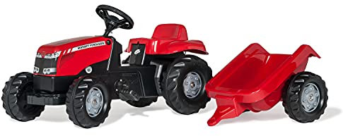 Rolly Toys 12305 - Traktor mit Anhänger Massey Ferguson, rot