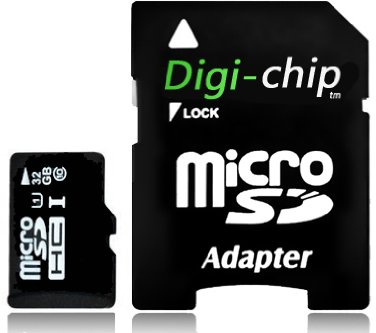 Digi-Chip 32 Go Carte mémoire Micro-SD pour Samsung Galaxy A10, A12, A20, A30, A32, A40, A42, A50, A52, A60, A70, A90, A10s, A20s, A30s, A50s, A70s, M10s, M30s