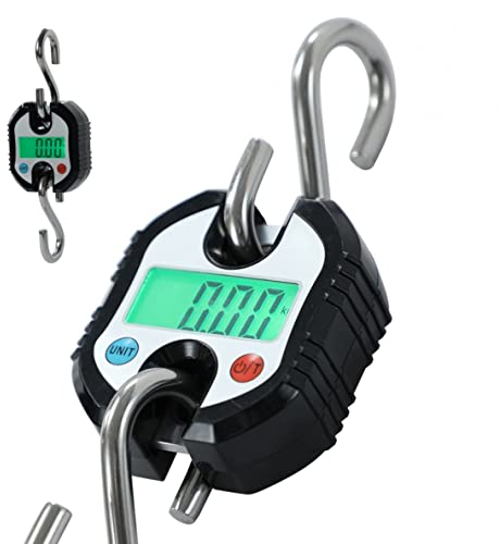 TOPWAY Digitale Kranwaage, 150kg Tragkraft, Doppelte Genauigkeit Elektronische Mini LCD Schleife Hängegepäck Angelwaage, Schwerlastwaage mit Tarafunktion 833211