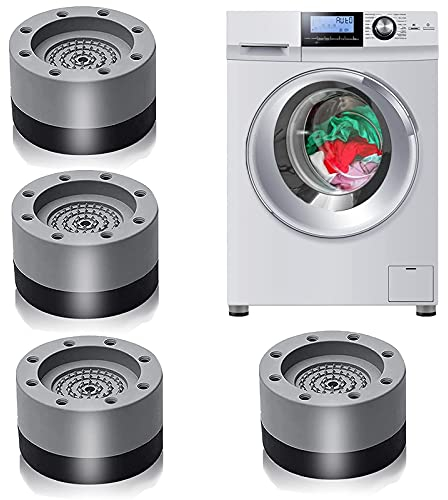 4 Piezas Almohadillas lavadora universal antivibracion lavadora con Almohadilla de Goma Amortiguador de Vibraciones Patas Lavadora Antivibracion para Lavadora y Secadora (A)