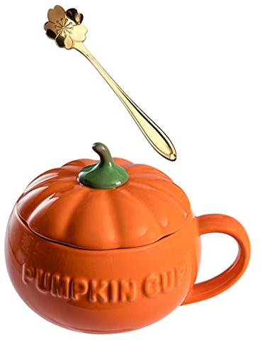 Lurrose 1 STK Kürbis Tasse Halloween-keramikbecher Espressotasse Getränkebecher Suppentassen Aus Porzellan Tasse in Kürbisform Teetasse Aus Porzellan Trinkbecher Edelstahl Kaffee