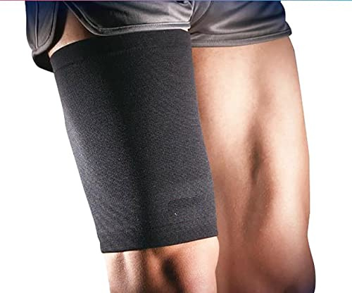 GUTEINTE Fascia Elastica Support Bandage, Compressione Coscia, Fascia Elastica per Coscia Ginocchia Supporto Tutore Gamba, per Sport Fitness, Unisex (2, Black)