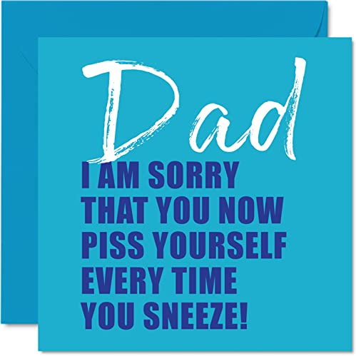 Stuff4 Lustige Vatertagskarte für Papa, I Am Sorry | Unhöfliche Geburtstagskarte für Papa, Geburtstagskarten, Geschenke, 145 mm x 145 mm, Witz, Humor, Scherz, Papa, Vater
