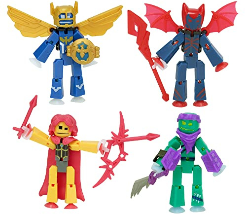Zing StikBot Legendz Series 1 - Includes Valor, Ruebell, Dominus and Raze Oni - Collectible Action Figures and Accessories, Stop Motion Animation, Ages 4 and Up