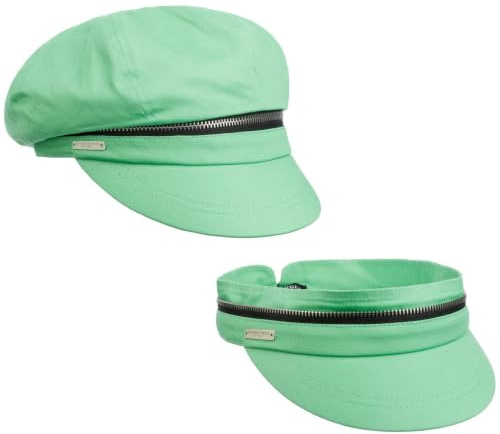 Seeberger Zip Cotton Ballonmütze Schirmmütze Schildmütze Baumwollcap Bakery-Boy-Mütze Damen - mit Schirm, Futter Sommer Frühling-Sommer