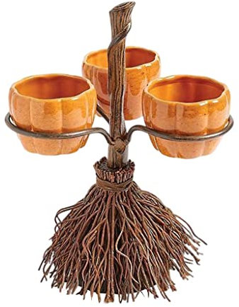 misppro Snack Nuss Schüssel Essen Servierschale - Halloween Kürbis Ständer Süßigkeiten Schale für Pistazie, Edamame, Thanksgiving Dekoration - 3 Schalen