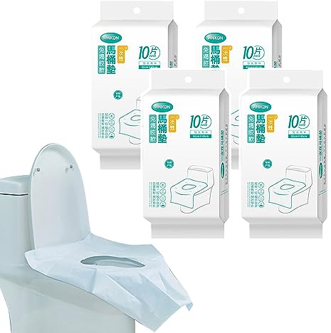 40Pcs Disposable Toilet Seat Covers - Extra Large Waterproof & Soft Toilet Seat Protectors for Travel, Public Toilets | Family-Friendly, Portable Hygiene Solution for Kids, Adults & Pregnancy (Blue