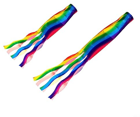 140Cm for RAINBOW WindSock Streamer Flags Festivals Caravan Camping Colorful Outdoor(140cm)