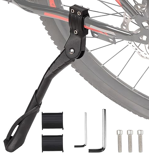 DEWEL Fahrradständer 24-29 Zoll,4 cm Höhenverstellbar Fahrradständer Mountainbike Fahrrad Anti-Rutsch Seitenständer für Mountainbike,MTB,Trekking, Rennrad etc