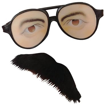 ibasenice Brille Mit Selbstklebendem Gefälschtem Schnurrbart Streich-verkleidung Zubehör Für Performance Cosplay Party-requisiten