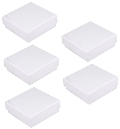 STOBOK 5pcs Earring Case Ring Box Kraft Paper Jewelry Storage Travel Companion