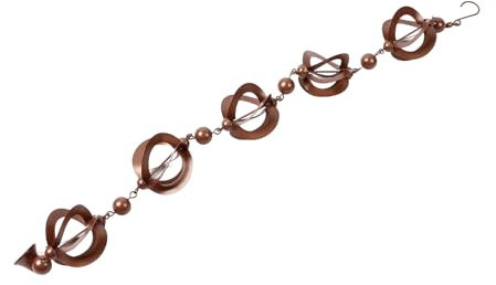 Hztyyier Hanging Metal Decorative Rain Chain for Garden Courtyard