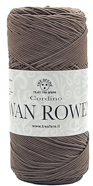 cordino per borse swan rowen effetto elegant da 200g - 50% cotone riciclato-50% poliestere per uncinetto 3-4 (caffe - 24)