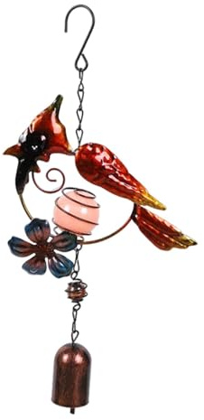 Vogelspiel zum Aufhängen, dekoratives Fensterspiel, Vogel-Hänglocke für den Außenbereich, Innen- und Außenbereich, Ornament, hängende Dekorationen, Vogelblumen-Windspiele, Glocken für Rasen, Hof,