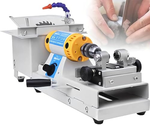 Gioielli lucidatura tampone macchina tornio da banco Rock Polisher regolabile Mini tavolo sega Rock Lapidario lucidatrice, con albero flessibile per la casa di lavorazione del legno intaglio Hobby