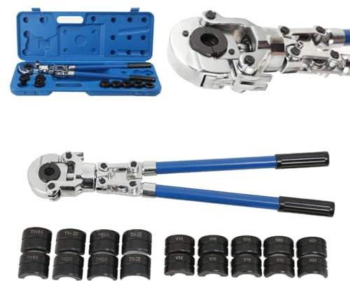 Handpresse Presszange,V12-28mm / TH16-32mm | V-Typ geeignet für EU-standard Doppelklemme Kupferrohr, TH-Typ geeignet für Verbundrohr